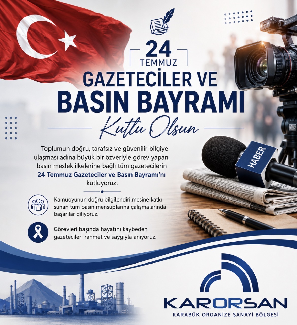 24 TEMMUZ GAZETECİLER VE BASIN BAYRAMI KUTLU OLSUN.